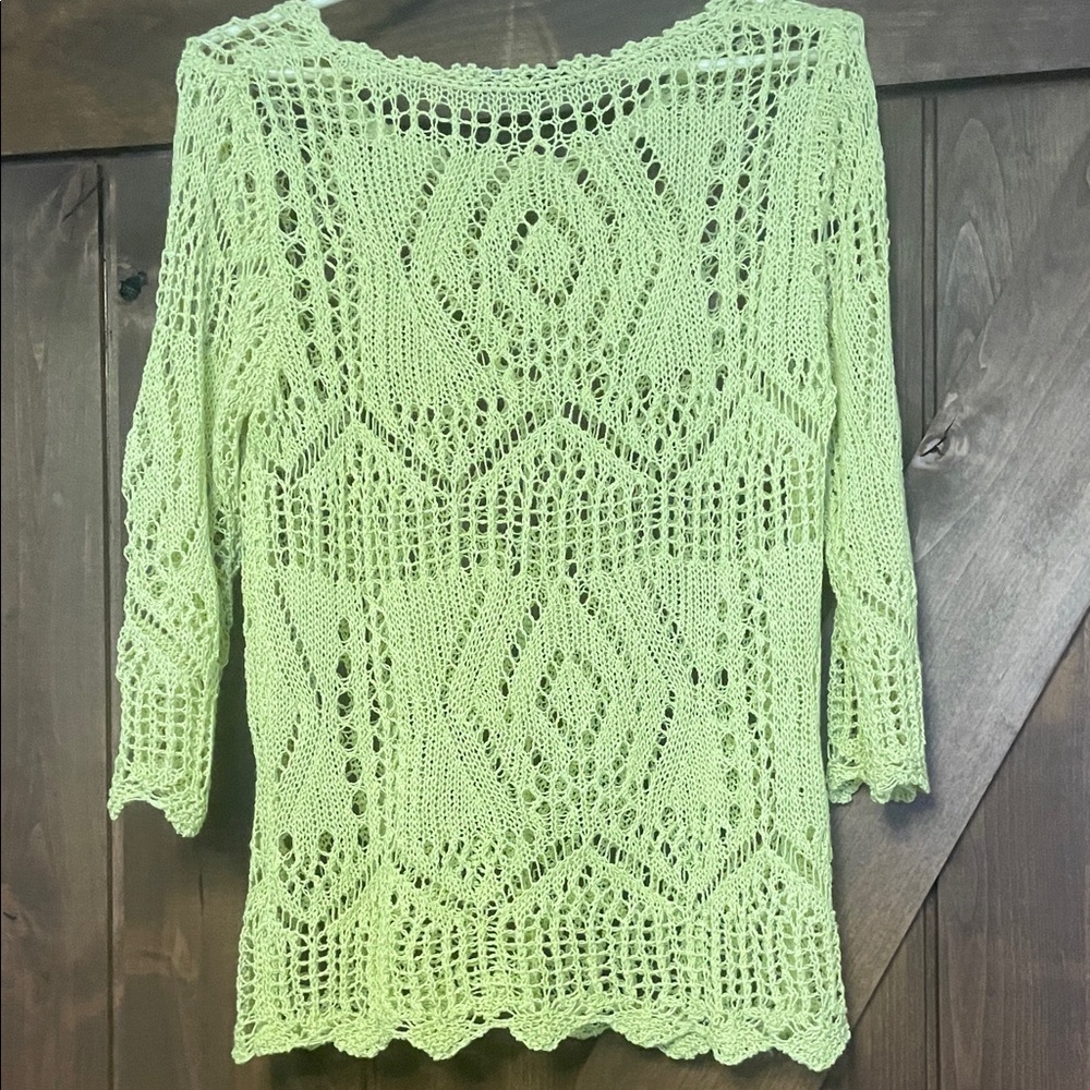 NESS Light Green Knit Sweater - Picture 4 of 6